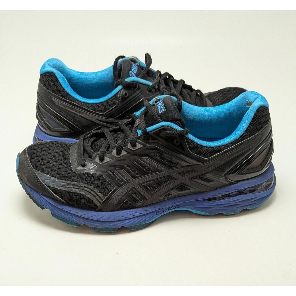 Womens Asics GT2000 5 Lite Show Black Blue Running Sneakers Shoes T7E6N Size 8.5